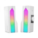Mars Gaming MSDUO RGB Mesh Sistema de Sonido - Iluminacion RGB - Versatilidad 2 en 1 - Bluetooth 5.0 - Potencia 15W - Sonido DSP y Drivers REFLEX - Color Blanco - Imagen 2