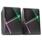 Mars Gaming MS-H Altavoces Compactos - Sonido Envolvente 10W - Iluminacion RGB Flow - Drivers Invertidos 3D-Surround - Control de Volumen Rapido - Conexion USB/Jack - Color Negro
