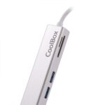 Coolbox miniDock 5 en 1 USB-C a HDMI /2xUSB3.0/1xMicroSD/1xSDPD - 0.14m - Color Gris Metalizado - Imagen 2