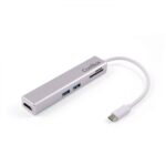 Coolbox miniDock 5 en 1 USB-C a HDMI /2xUSB3.0/1xMicroSD/1xSDPD - 0.14m - Color Gris Metalizado - Imagen 3