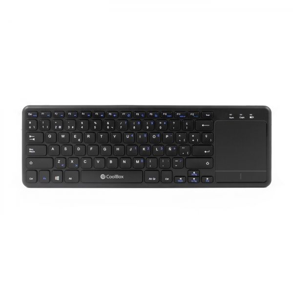 298532_1 Coolbox TEW01-BK Teclado Inalambrico Touchpad - PC, TV - Color Negro - Imagen 1