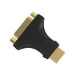Vention Adaptador HDMI a DVI - Chapado en oro - Direccion dual - Resolucion 1080P@60Hz - Carcasa de PVC - Color Negro - Imagen 2