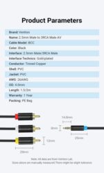 Vention Cable Jack 2.5 mm a 3 RCA - Conexion Versatil - Compatible con TV Antiguas - Color Negro - Imagen 5