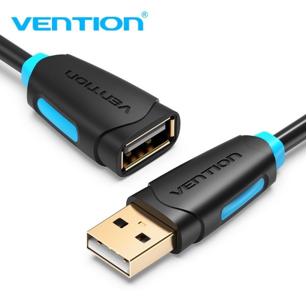 299247_1 Vention Cable Extension USB 2.0 - Contactos Dorados - Transmision 0.48Gbps - Aislamiento PVC - Color Negro - Imagen 1