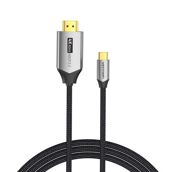 299387_1 Vention Cable USB-C a HDMI 4K - Resolucion 4K@60Hz - Plug & Play - Conectores chapados en oro - Color Negro - Imagen 1