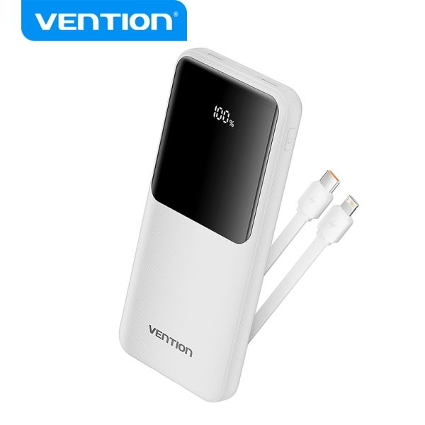 299467_1 Vention Power Bank 10.000mAh - Multiples interfaces USB - Carga rapida - Salida total 3A - Color Blanco - Imagen 1