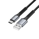 Vention Cable de Datos - USB 2.0 a USB-C - Aluminio - 480Mbps - 3A, 15W - Color Negro