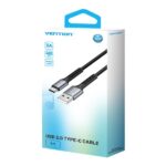 Vention Cable de Datos - USB 2.0 a USB-C - Aluminio - 480Mbps - 3A, 15W - Color Negro - Imagen 4