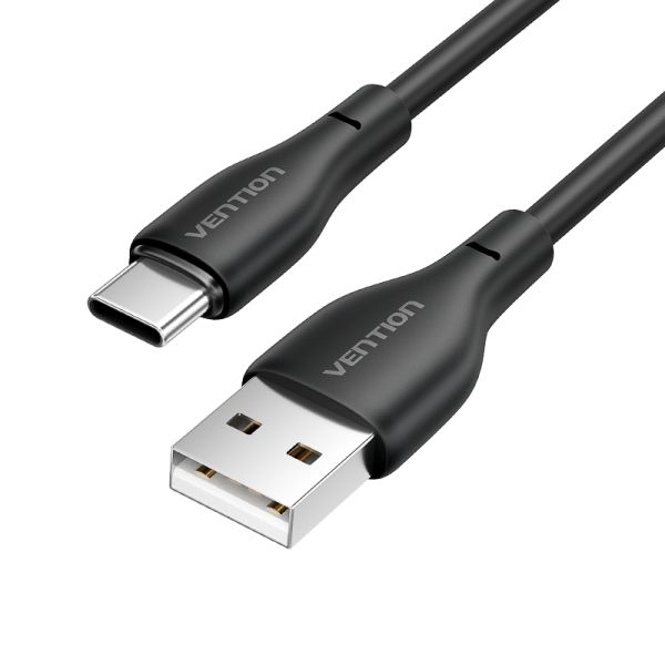 299537_1 Vention Cable de Carga Interfaz USB-A/USB-C - Velocidad 480Mbps - Alimentacion 3A - Potencia 15W - Color Negro - Imagen 1