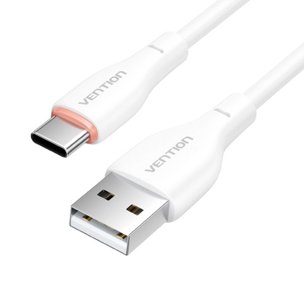 299542_1 Vention Cable de Carga USB-A/USB-C - 480Mbps - 3A - 15W Max - Color Blanco - Imagen 1
