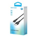 Vention Cable de Carga USB-A/Lightning - TPE Duradero - Transferencia 480Mbps - Alimentacion 2A - Potencia 10W Max - Color Negro - Imagen 3