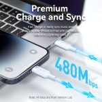 Vention Cable de Carga USB-C/Lightning - Aluminio Trenzado - 480Mbps - 3A - 27W Max - Color Rosa - Imagen 4