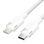 Vention Cable de Carga USB-C/Lightning - Aluminio Trenzado - 480Mbps - 3A - 27W Max - 2m - Color Blanco - Imagen 2