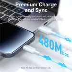 Vention Cable de Carga USB-A/Lightning - Aluminio y Algodon Trenzado - 480Mbps - 2.4A - 2m - Color Negro - Imagen 4