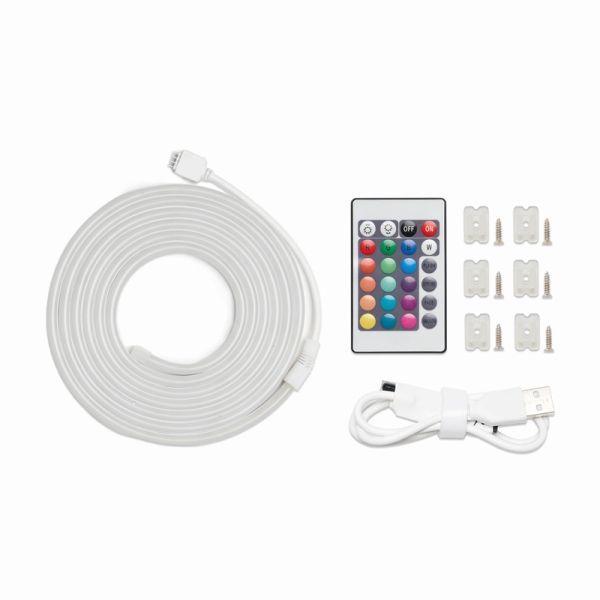 299882_2 Vention Tira de Luces LED de Neon - Control Remoto - USB 5V - 2m - Flexible y Duradera - Resistente al Agua IP65 - Color Varios - Imagen 1