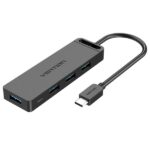 Vention Hub USB C 4 Puertos - Alta Velocidad 5 Gbps - Compatible OTG - Amplia Compatibilidad - Color Negro - Imagen 2