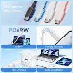 Vention CableTech Conexion USB - Niquelado - 60W - 3A - Color Rosa - Imagen 3