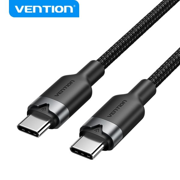 299947_1 Vention Cable USB 2.0 - Niquelado - 60W - 3A - 2m - Color Negro - Imagen 1