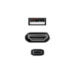 Nanocable Cable Conversor HDMI Macho a USB-C Macho - Longitud 1.8m - Color Negro - Imagen 3