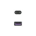 Nanocable Cable 2.0 3A USB-C Macho a USB-A Macho - Longitud 1.50m - Color Negro - Imagen 3