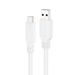 Nanocable Cable 2.0 3A USB-C Macho a USB-A Macho - Longitud 0.50m - Color Blanco - Imagen 3