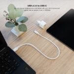 Nanocable Cable 2.0 3A USB-C Macho a USB-A Macho - Longitud 0.50m - Color Blanco - Imagen 5