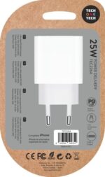 TechOneTech Cargador de Pared USB-C PD 3.0 25W - Ultrarapido - Imagen 4