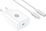 TechOneTech Cargador de Pared PD 25W + Cable USB-C a Lightning - Imagen 2
