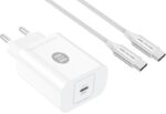 TechOneTech Cargador de Pared PD 25W + Cable USB-C a USB-C - Imagen 2