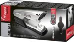Maped Half Strip A-3545 Grapadora Metalica de Sobremesa - Hasta 25 Hojas a la Vez - Admite Grapas 24/6 y 26/6 - Grapado Abierto y Cerrado - Color Gris Metalizado - Imagen 5