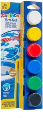 Carioca Painting Set Pack con 12 Acuarelas, 6 Temperas y 6 Temperas Solidas + Bloc con 20 Hojas A4 - Colores Surtidos - Imagen 3