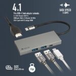 NGS Wonder Dock 4 Pro 4 en 1 Hub USB-C - 2x USB 3.0, 1x USB-C PD 100W, 1x HDMI - Admite Resoluciones Maximas de 4K a 30 Hz - Velocidad hasta 5 Gbps - Imagen 3