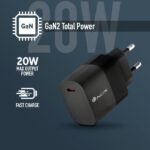 NGS Bud 20W Cargador GaN Universal de Pared 20W Ultrarapido - 1x USB-C PD & PPS - Color Negro - Imagen 5
