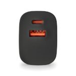 NGS Bud 33W Cargador GaN Universal de Pared 33W Ultrarapido - 1x USB-C PD & PPS, 1x USB-A QC 3.0 - Color Negro - Imagen 2