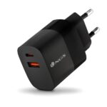 NGS Bud 45W Cargador GaN Universal de Pared 45W Ultrarapido - 1x USB-C PD & PPS, 1x USB-A QC 3.0 - Color Negro - Imagen 3