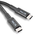 NGS Cable 2.0 USB-C Macho a USB-A Macho - Carga Ultrarapida hasta 100W - Longitud 3m - Color Negro - Imagen 3