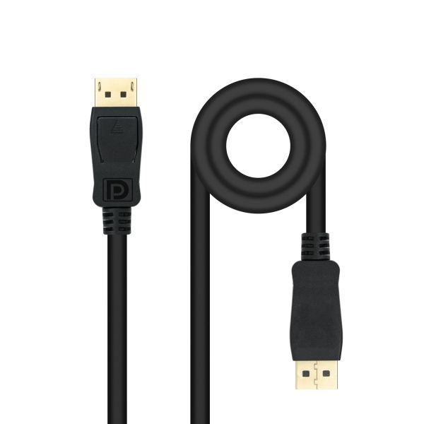 301432_1 Nanocable Cable Displayport 1.4 DP/M-DP/M - Longitud 1m - Soporta Resoluciones de Video de hasta 8K - Color Negro - Imagen 1