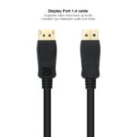 Nanocable Cable Displayport 1.4 DP/M-DP/M - Longitud 1m - Soporta Resoluciones de Video de hasta 8K - Color Negro - Imagen 2
