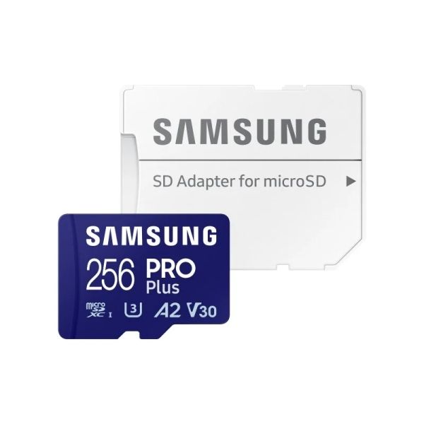 301777_1 Samsung PRO Plus Tarjeta Micro SDXC 256GB UHS-I U3 A2 V30 Clase 10 con Adaptador SD - Imagen 1