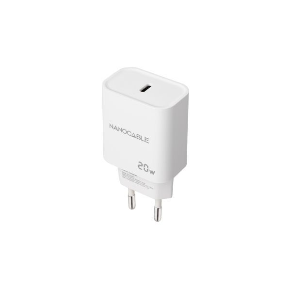 302327_1 Nanocable Cargador de Pared USB-C/PD 20W - Color Blanco - Imagen 1