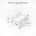 Nanocable Cargador de Pared USB-C/PD + USB-A/QC 30W - Color Blanco - Imagen 2