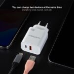 Nanocable Cargador de Pared USB-C/PD + USB-A/QC 30W - Color Blanco - Imagen 3