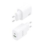 Aisens Cargador GaN 20W - 1xUSB-C PD3.0 - 1xUSB-A QC3.0 - Color Blanco - Imagen 3