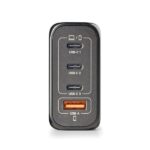 NGS Bud 140W Cargador GaN Universal de Pared 140W Ultrarapido - 3x USB-C PD & PPS, 1x USB-A QC 3.0 - Color Negro - Imagen 2