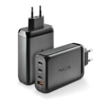 NGS Bud 140W Cargador GaN Universal de Pared 140W Ultrarapido - 3x USB-C PD & PPS, 1x USB-A QC 3.0 - Color Negro - Imagen 4