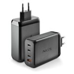 NGS Bud 240W Cargador GaN Universal de Pared 240W Ultrarapido - 3x USB-C PD & PPS, 1x USB-A QC 3.0 - Color Negro - Imagen 4