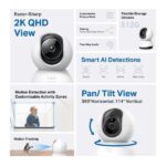 TP-Link TC72 Camara de Seguridad WiFi  2K QHD 4MP 360º - Vision Nocturna - Deteccion y Notificaciones Inteligentes de IA - Alarma de Luz y Sonido - Audio Bidireccional - Imagen 2
