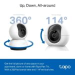 TP-Link TC72 Camara de Seguridad WiFi  2K QHD 4MP 360º - Vision Nocturna - Deteccion y Notificaciones Inteligentes de IA - Alarma de Luz y Sonido - Audio Bidireccional - Imagen 3