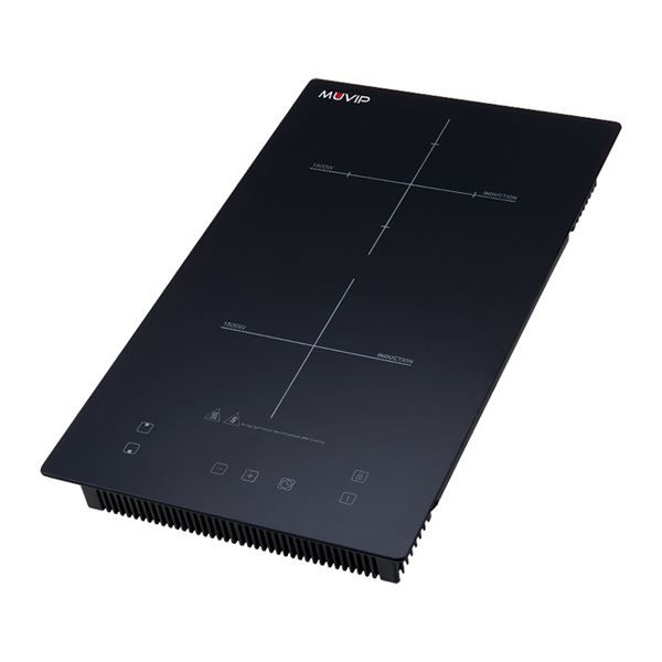304657_1 Muvip Cocina de Induccion Doble 2000W - 10 Niveles de Potencia - Apta para Encastrar o Sobremesa - Temporizador - Control contra el Sobrecalentamiento - Bloqueo Infantil - Imagen 1