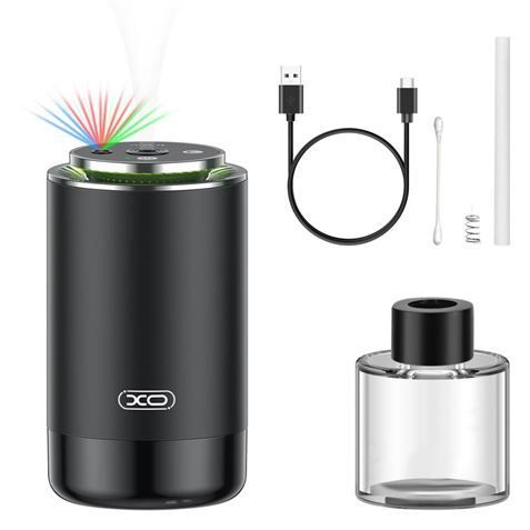 304742_1 XO Humidificador - Ideal para Vehiculos y Espacios Pequeños - Bateria 300mah - Capacidad 50ml - LED - Color Negro - Imagen 1